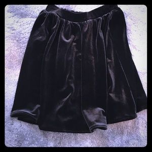 American Apparel Black Velvet Circle Skirt